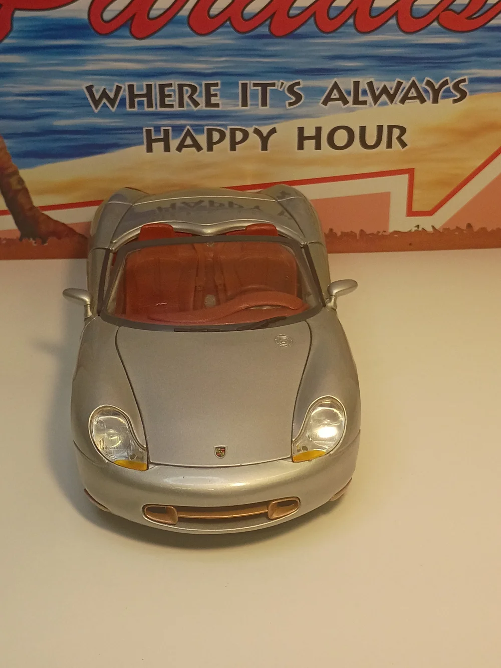 Porsche Boxster Silver Maisto 1.18 Scale Model Car Diecast
